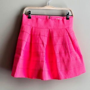 Structured Stretch Neon Pink Skirt